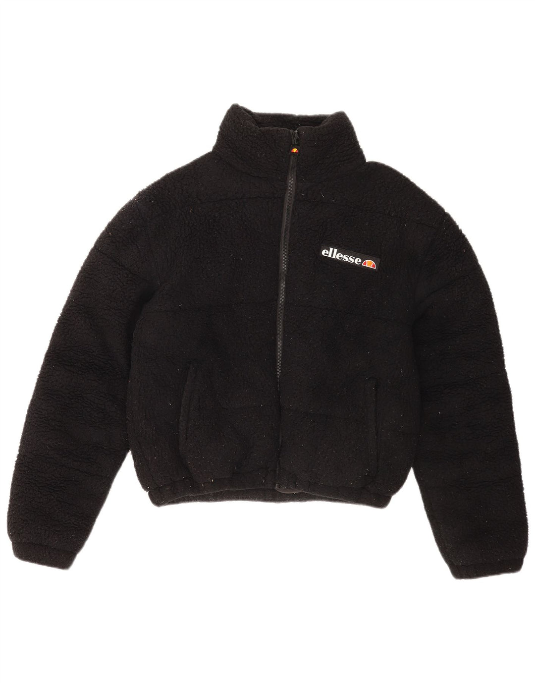 Ellesse Veste polaire surdimensionnée pour femme UK 8 Small Noir Polyester