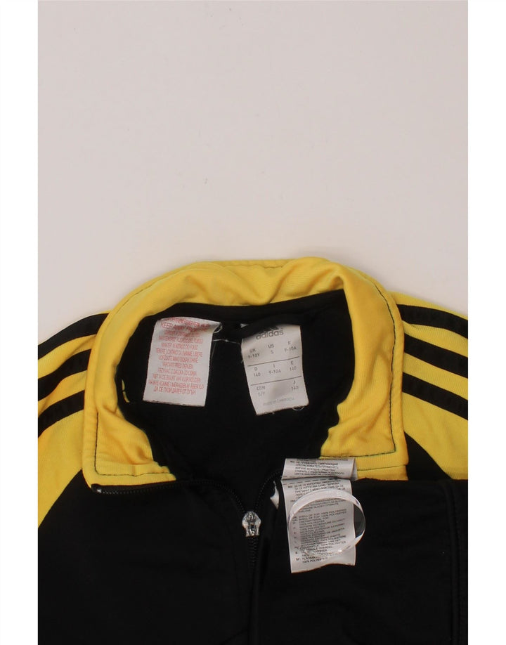 ADIDAS Boys Tracksuit Top Jacket 9-10 Years Black Colourblock Polyester Vintage Adidas and Second-Hand Adidas from Messina Hembry 