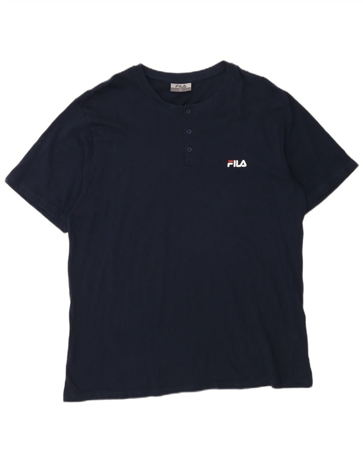 Fila T-Shirt Homme Top XL Bleu Marine Coton