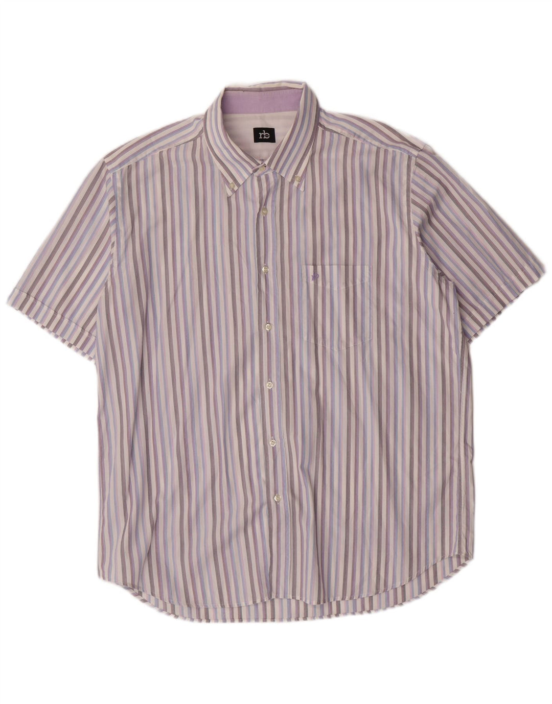 Roccobarocco Chemise Homme Taille 46 18 1/2 XL Rayé Multicolore