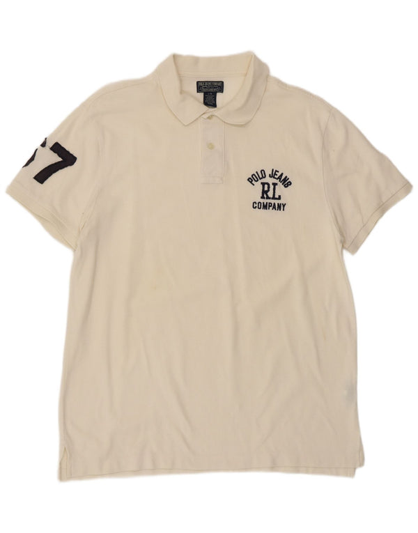 Polo Ralph Lauren Chemise graphique homme grand coton blanc cassé