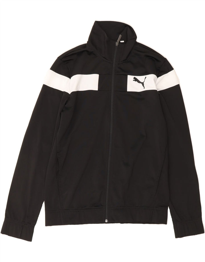 PUMA Mens Tracksuit Top Jacket Small Black Colourblock Polyester Vintage Puma and Second-Hand Puma from Messina Hembry 