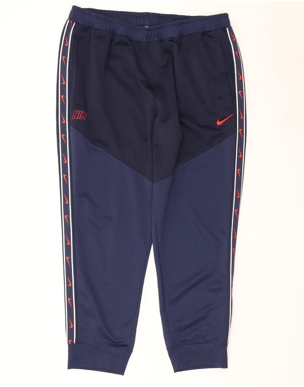 Nike Pantalon de survêtement graphique pour homme 2XL Bleu marine Colourblock