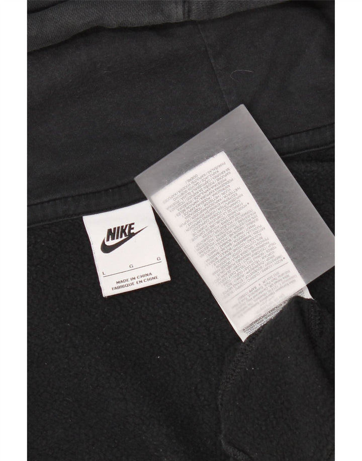 Nike Pull à capuche zippé pour homme Grand coton noir