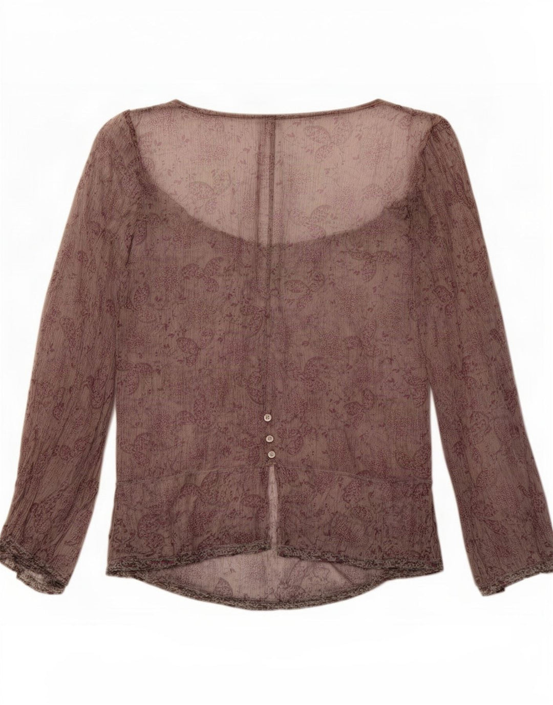 Max & Co. Haut à manches longues et épaules dénudées pour femme UK 12 Medium Purple Floral