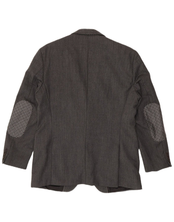 Hugo Boss Veste blazer à 2 boutons pour homme EU 52 XL Gris laine vierge