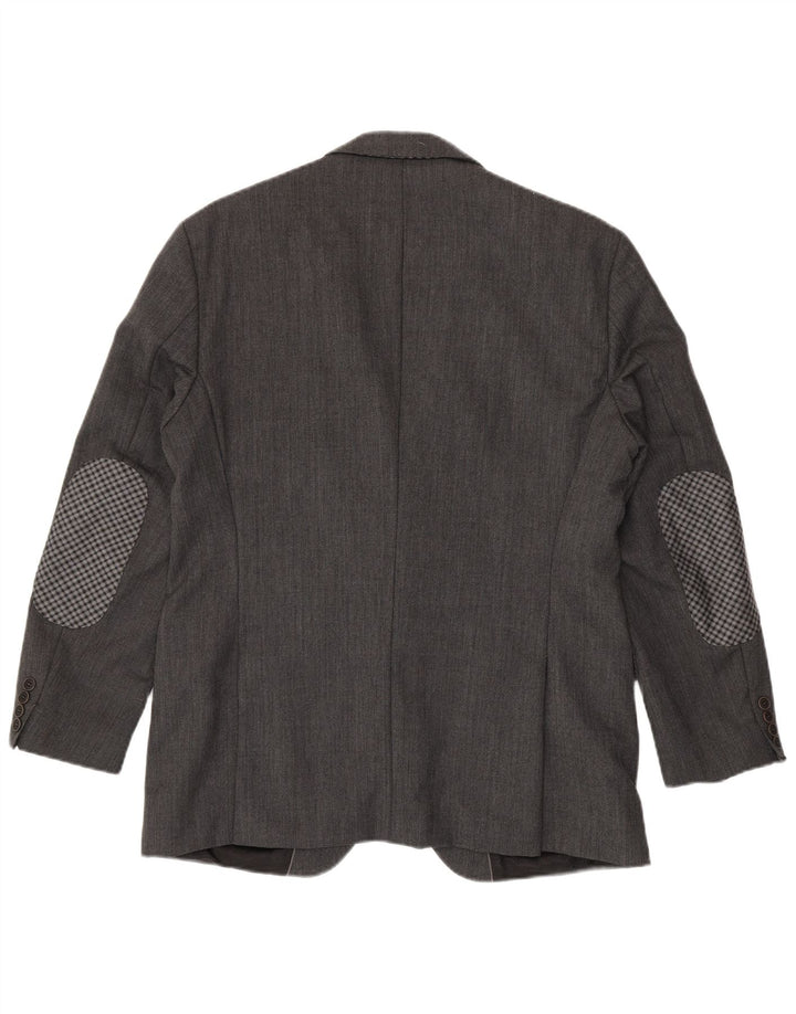 Hugo Boss Veste blazer à 2 boutons pour homme EU 52 XL Gris laine vierge