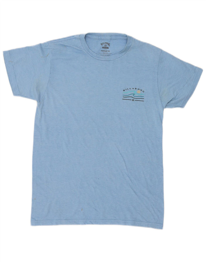 Billabong Mens Graphic T-Shirt Top Small Bleu Coton