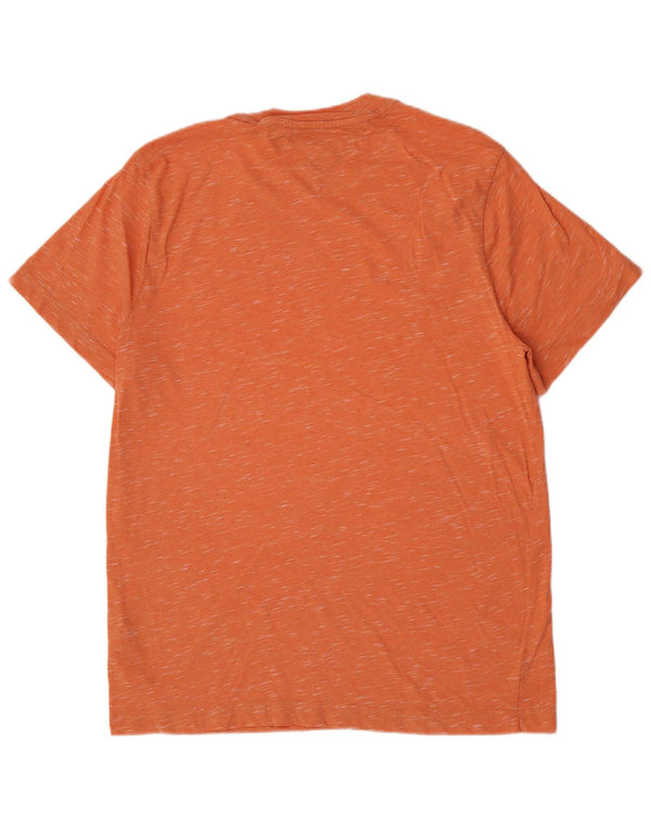 Tommy Hilfiger T-Shirt Homme Haut Large Orange Moucheté Coton