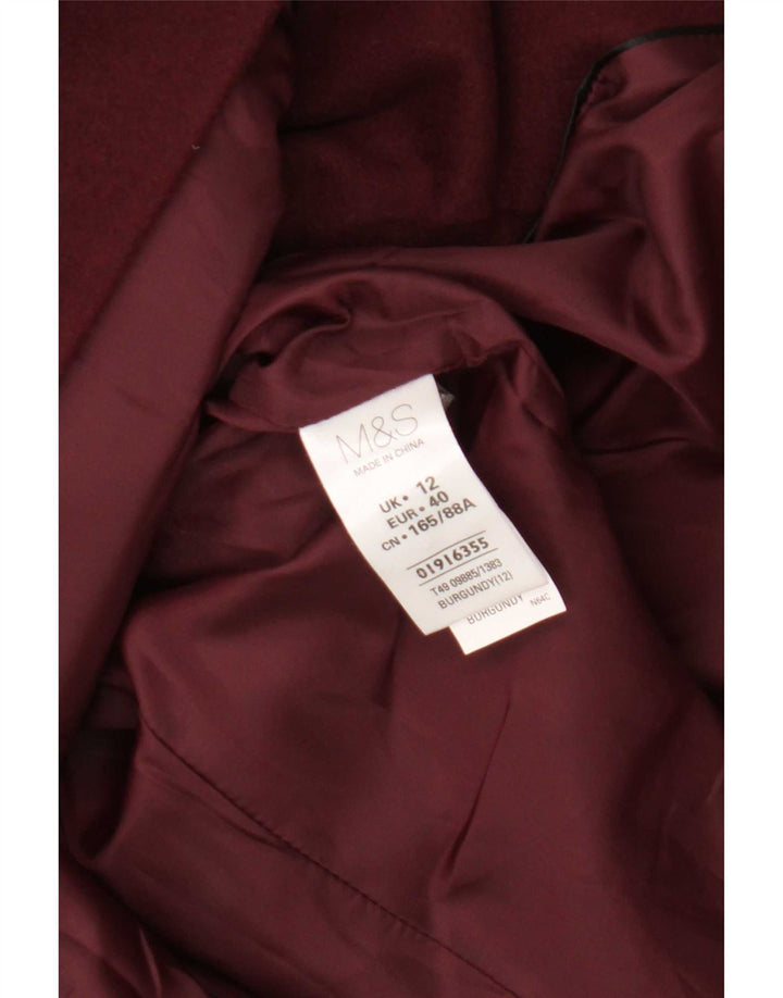 Marks & Spencer Manteau pour femme UK 12 Polyester bordeaux moyen