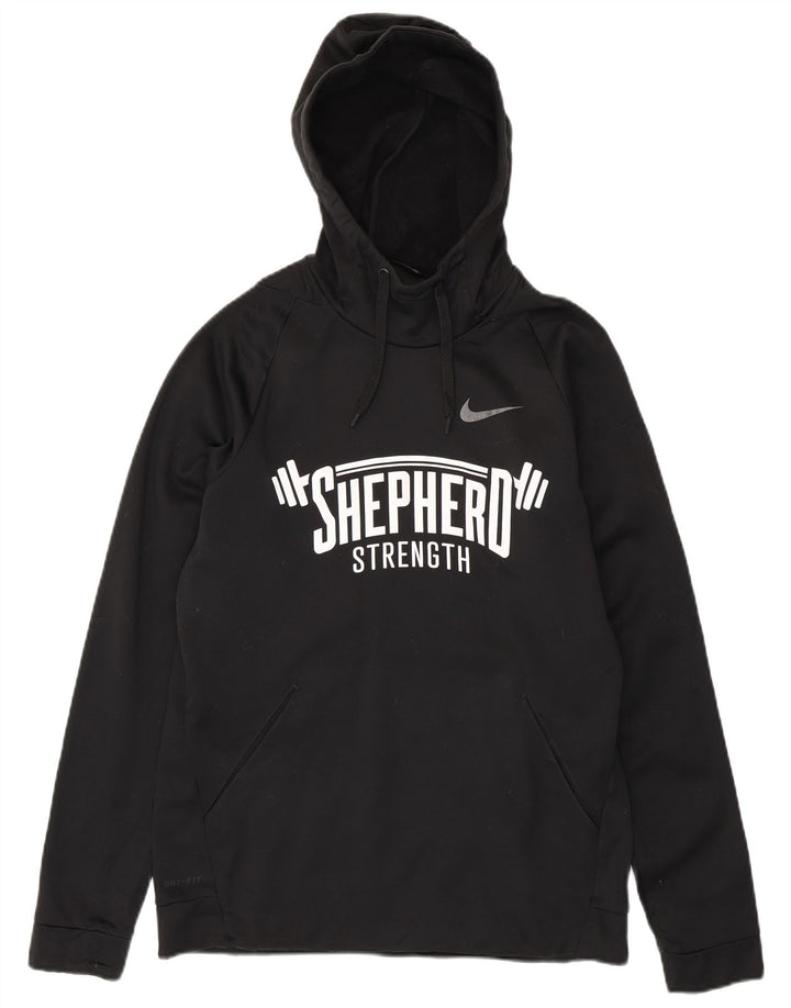 Nike Hommes Dri Fit Graphic Sweat à capuche Noir Moyen Polyester