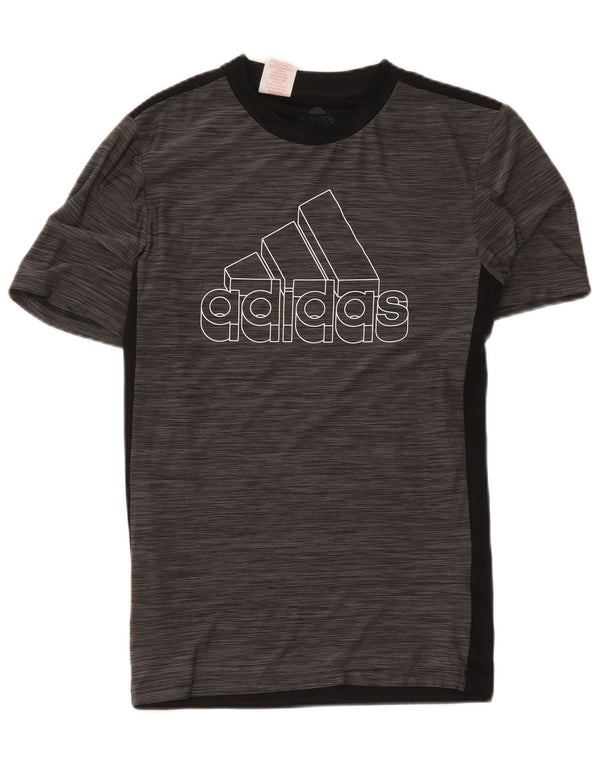 Adidas Garçon Aeroready Graphic T-Shirt Top 15-16 ans Gris Colorblock