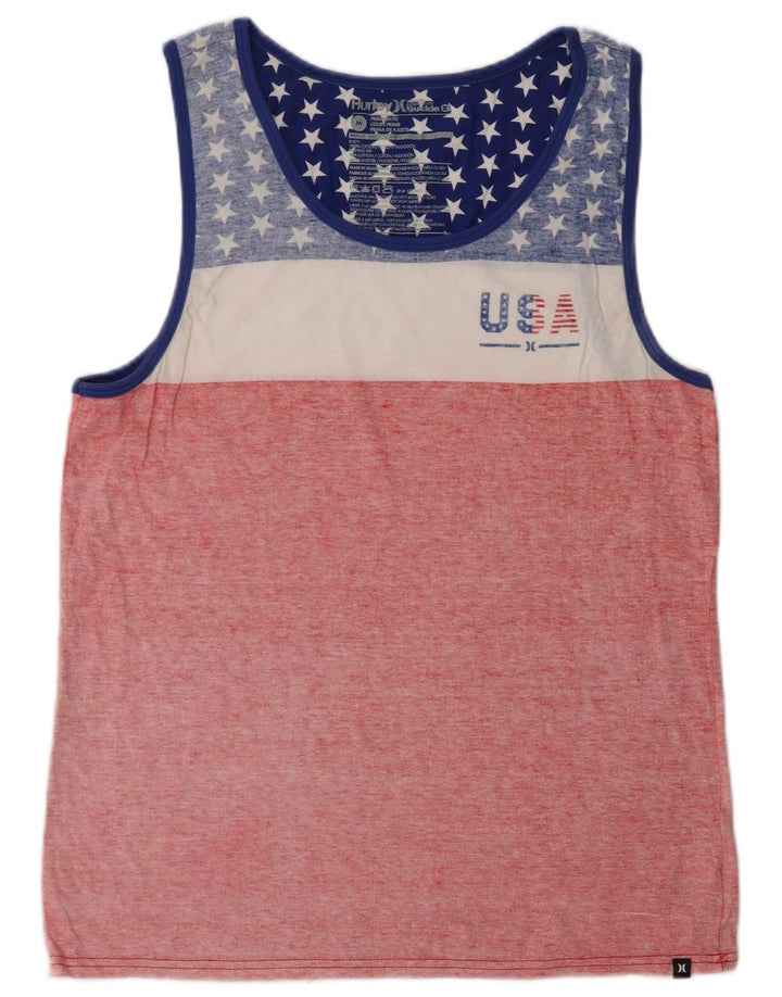 Hurley Femmes USA Graphic Débardeur UK 14 Rose Moyen Colorblock Coton