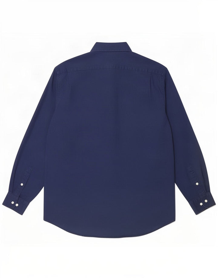 Lacoste Chemise Homme Taille 40 Coton Bleu Marine Moyen