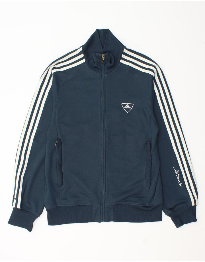 Adidas Hommes Survêtement Top Veste Petit Bleu Marine Coton