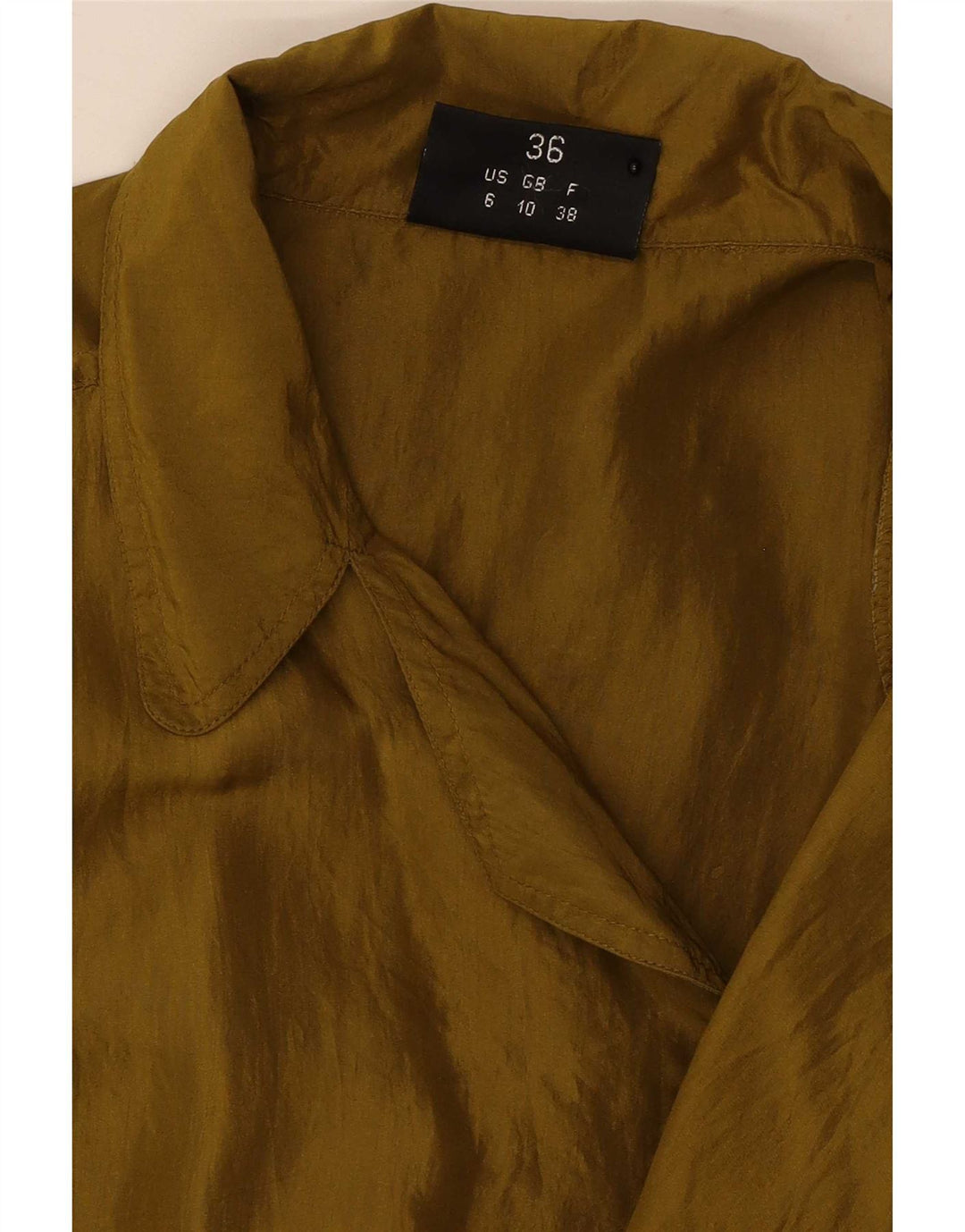vintage Femmes Surdimensionné Double Breasted Bomber Jacket UK 10 Petit Kaki