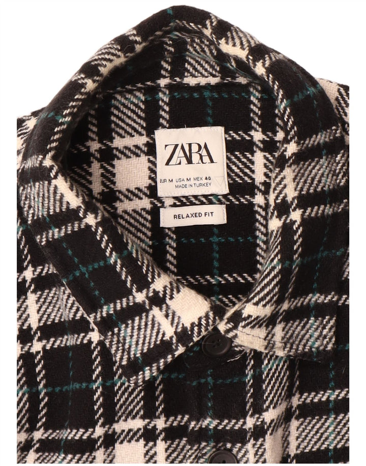 Zara Homme Surchemise Coupe décontractée Chemise à Carreaux Noir Moyen