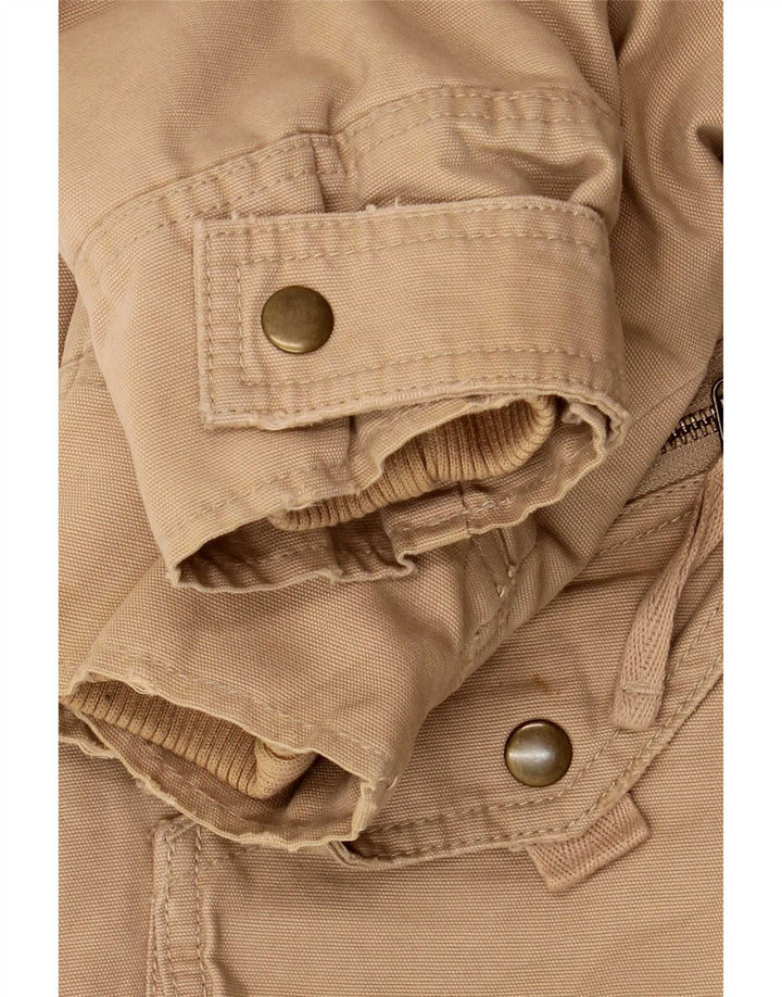 Marks & Spencer Veste parka surdimensionnée à capuche pour femme UK 10 Small Beige