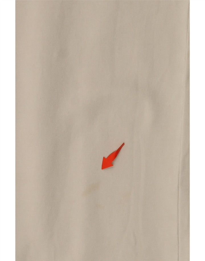 TRUSSARDI Pantalon De Survêtement UK 14 Medium Off White Coton Femme