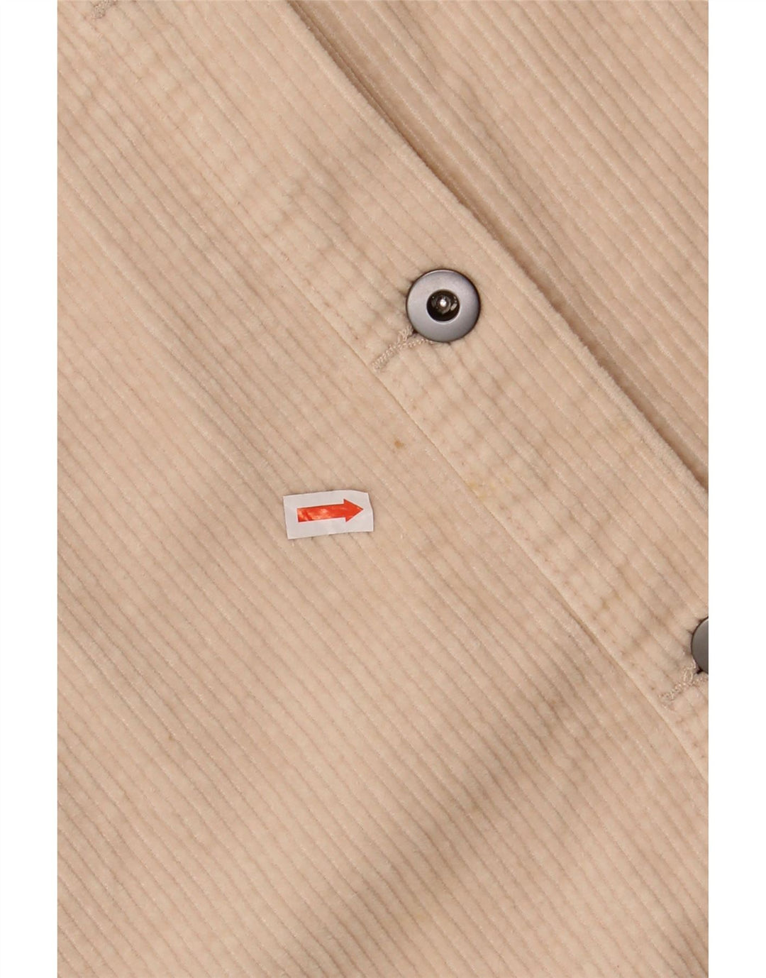 ZARA Chemise surdimensionnée en velours côtelé pour femme UK 14 Medium Off White Cotton