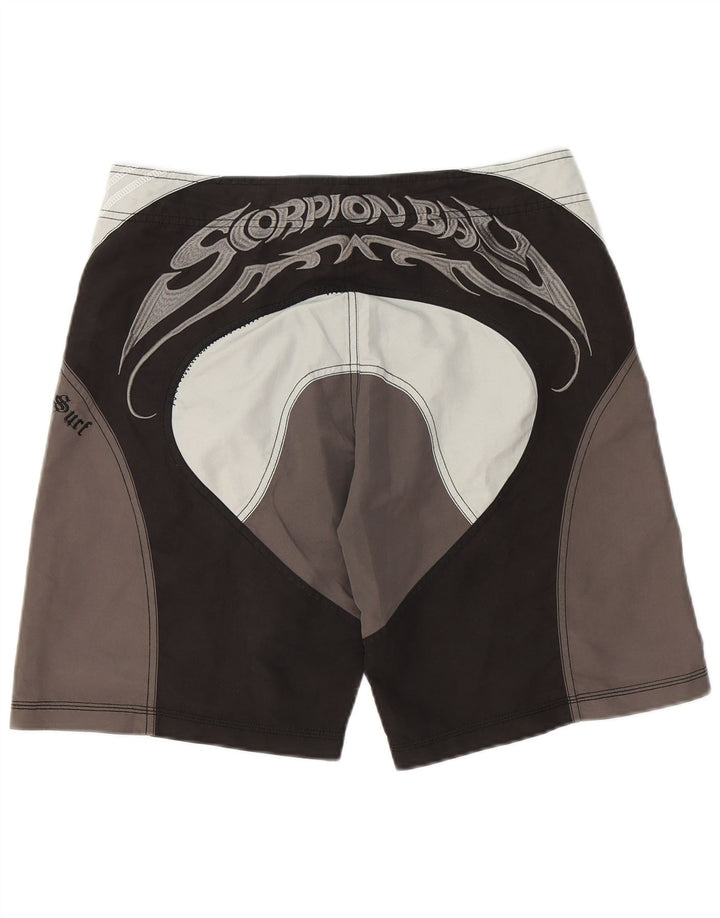 SCORPION BAY Short de Bain Graphique Homme Marron Moyen Colourblock