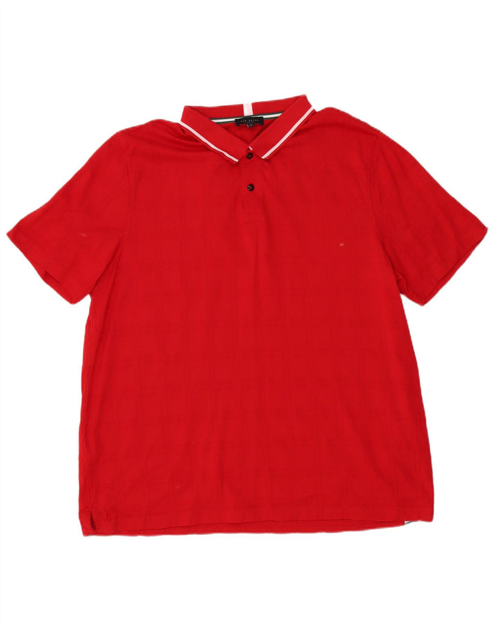 Ted Baker Polo Homme Taille 5 XL Rouge Coton