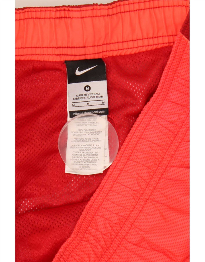 Nike Short de bain graphique pour homme en polyester color block rouge moyen