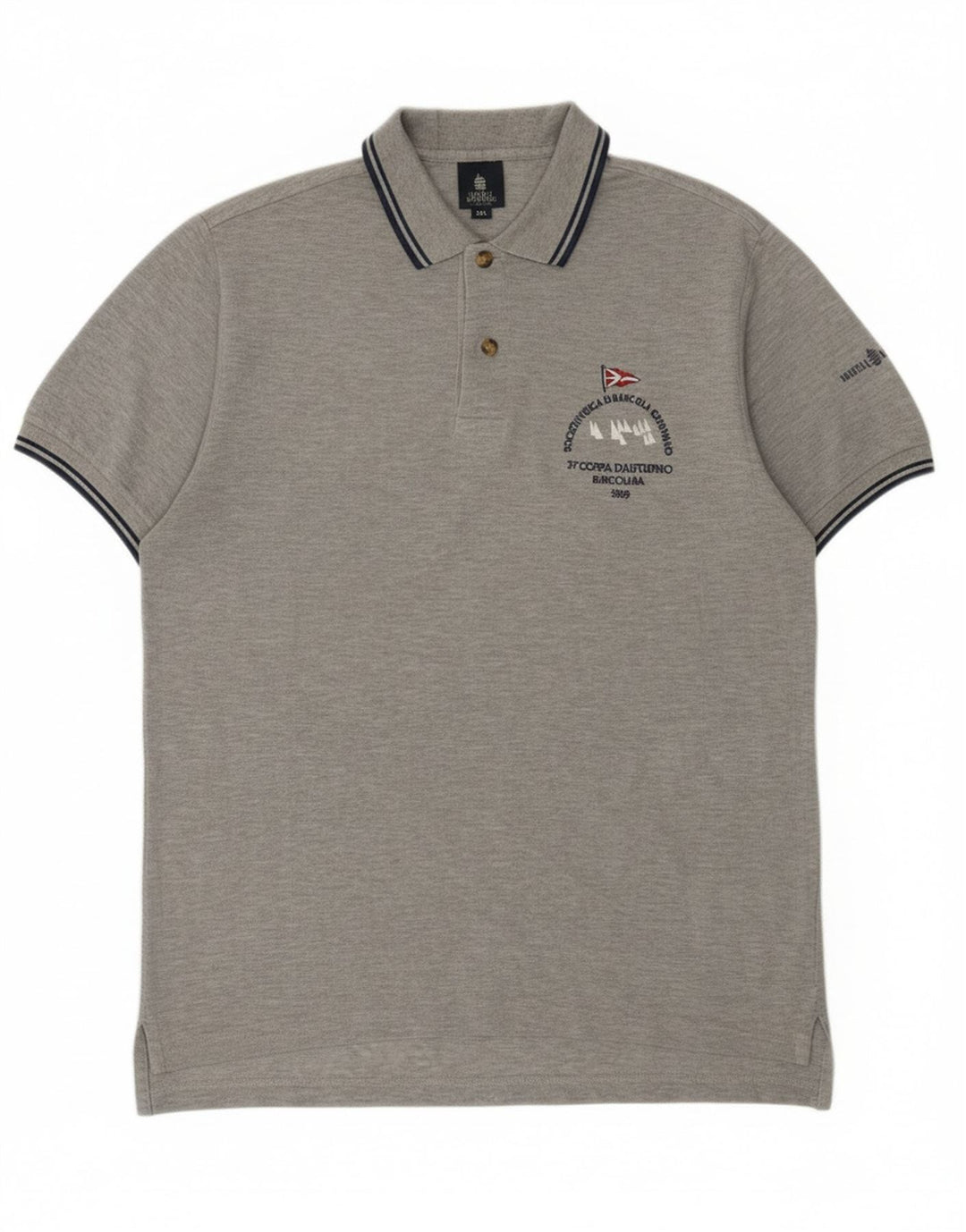 Marina Yachting Polo Graphique Homme Gris Moyen Coton