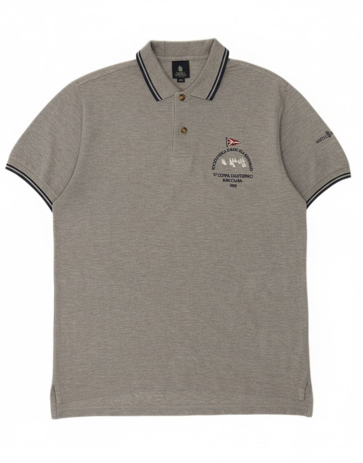 Marina Yachting Polo Graphique Homme Gris Moyen Coton