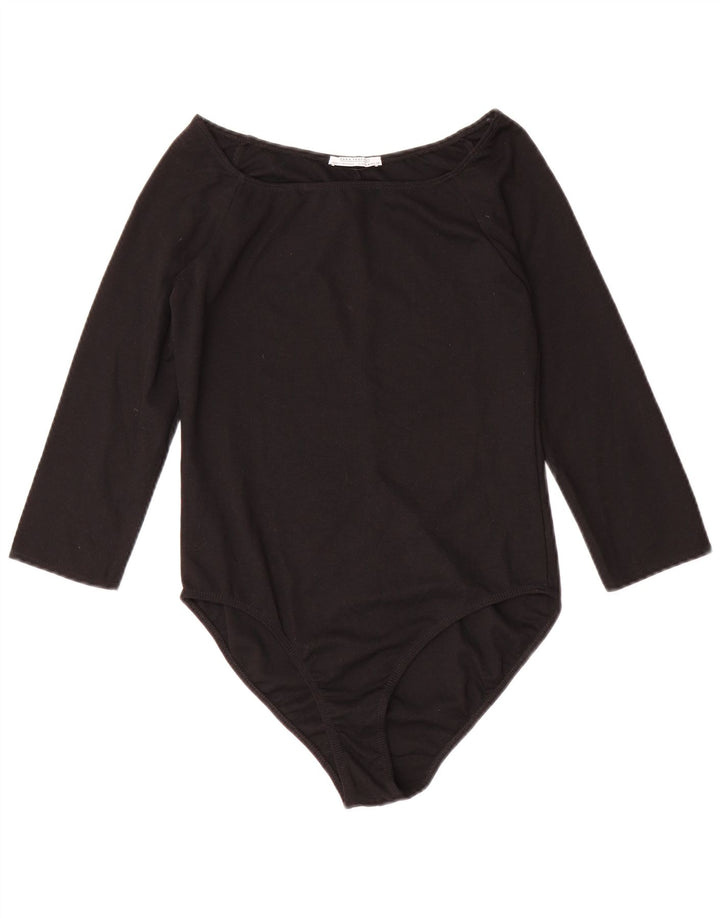 Zara Body à manches 3/4 pour femme UK 12 Noir moyen Polyester
