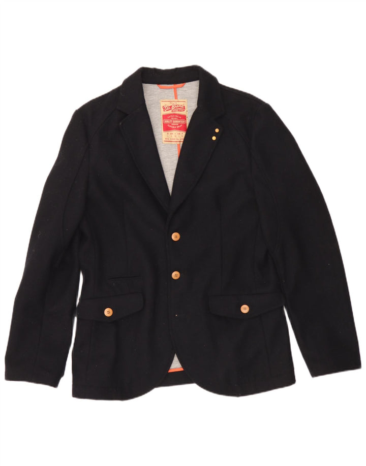EDC Veste blazer à 2 boutons pour homme UK 40 Large Noir Polyester