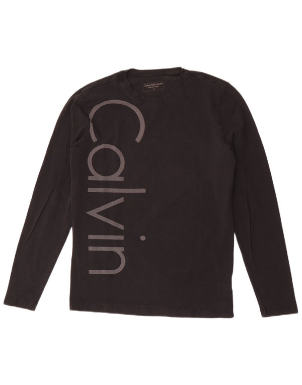 Calvin Klein Jeans Haut graphique à manches longues pour hommes, petit noir