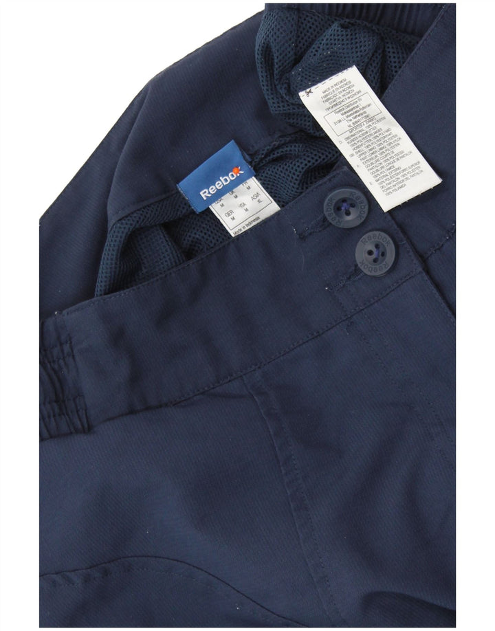 REEBOK Pantalon décontracté droit pour homme Moyen W32 L28 Bleu marine Polyester