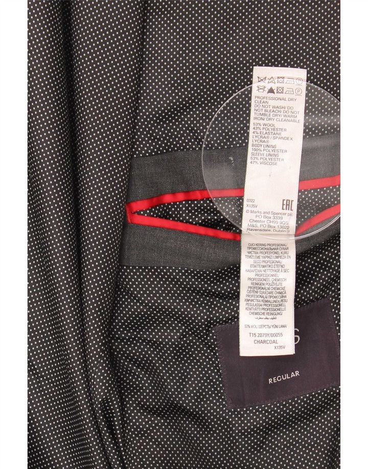 Marks & Spencer Veste blazer à 2 boutons pour homme UK 42 Grande laine grise