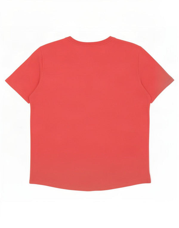 Nike T-shirt graphique surdimensionné pour femme UK 10 Petit coton rouge