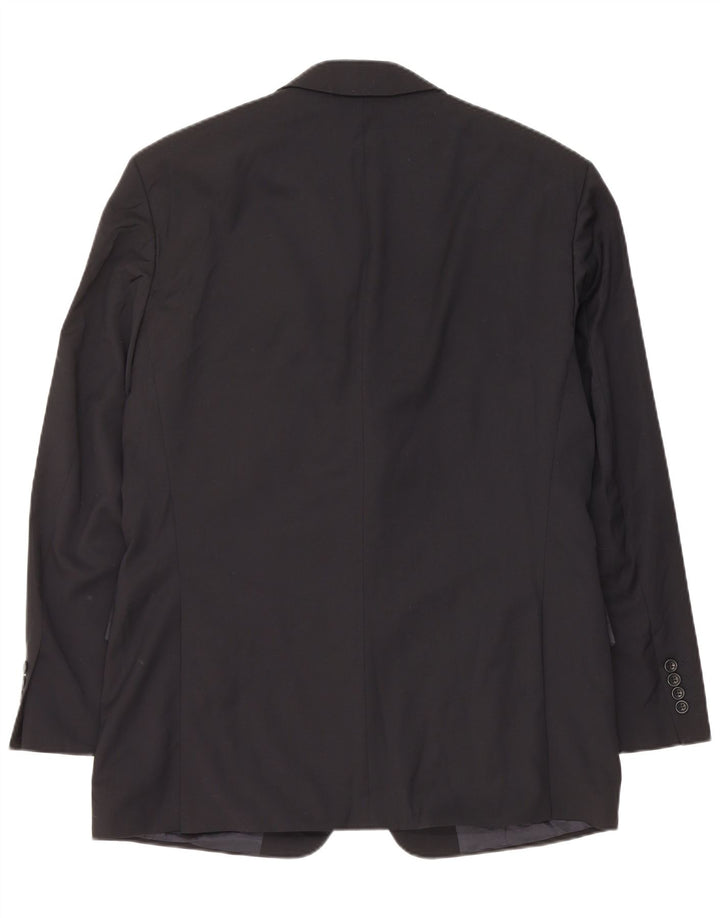 Hugo Boss Veste blazer à 3 boutons pour homme EU 50 Grande laine vierge bleu marine