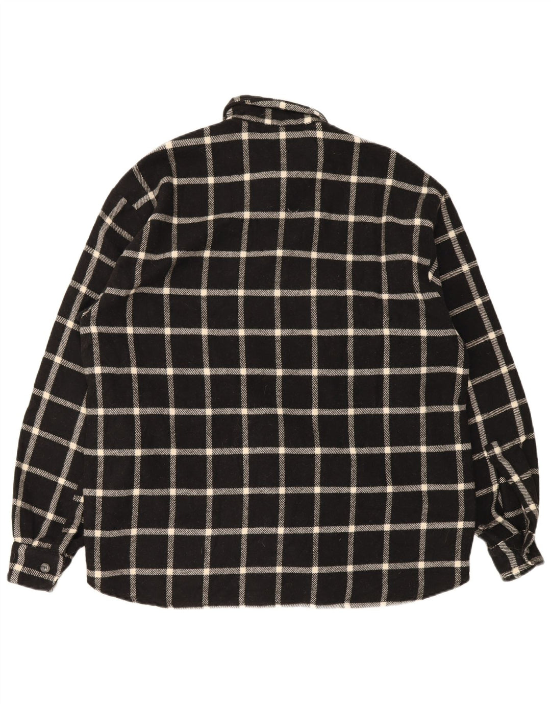 chemise en flanelle vintage pour hommes grand chèque noir