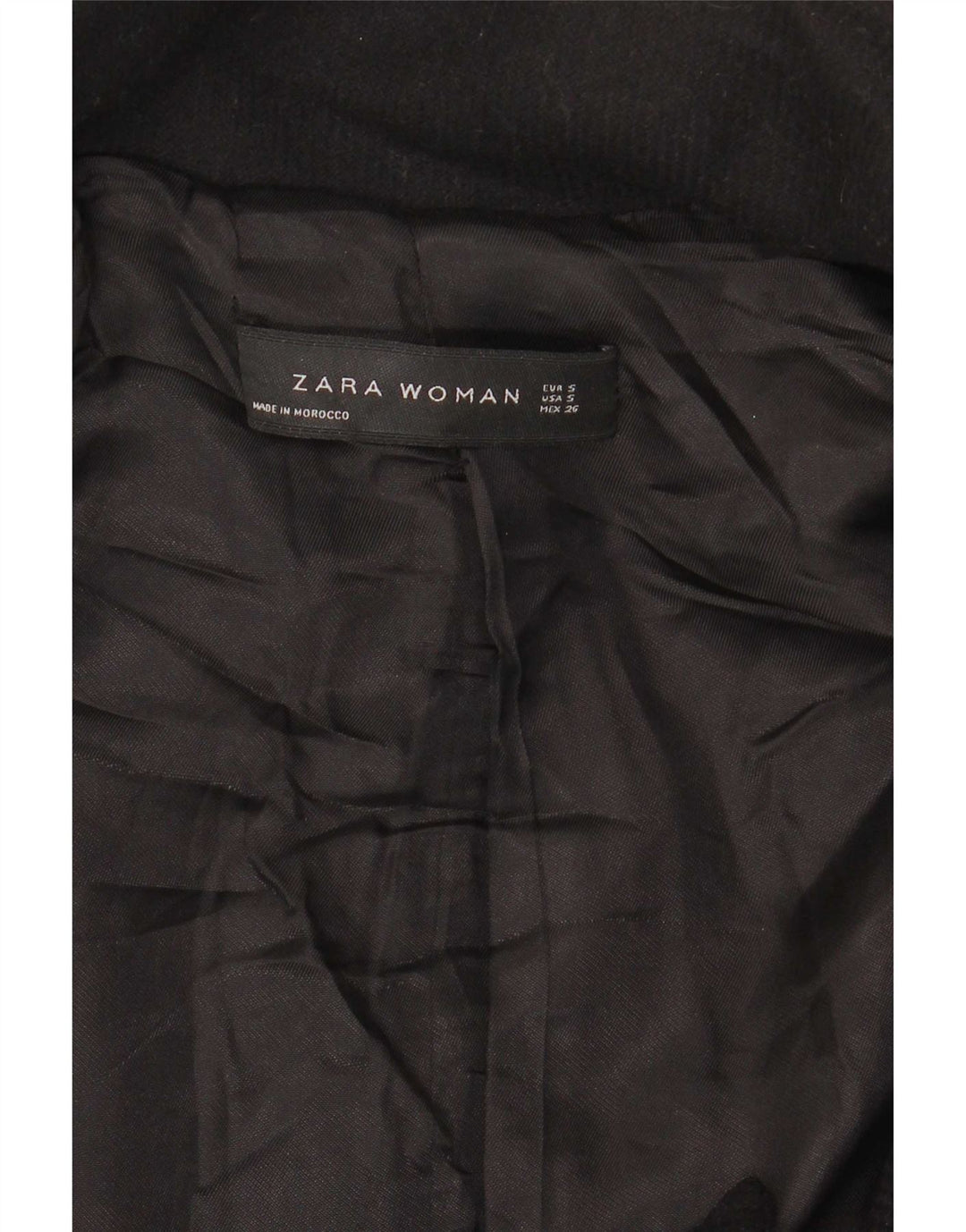 Zara Manteau Femme UK 10 Petit Noir