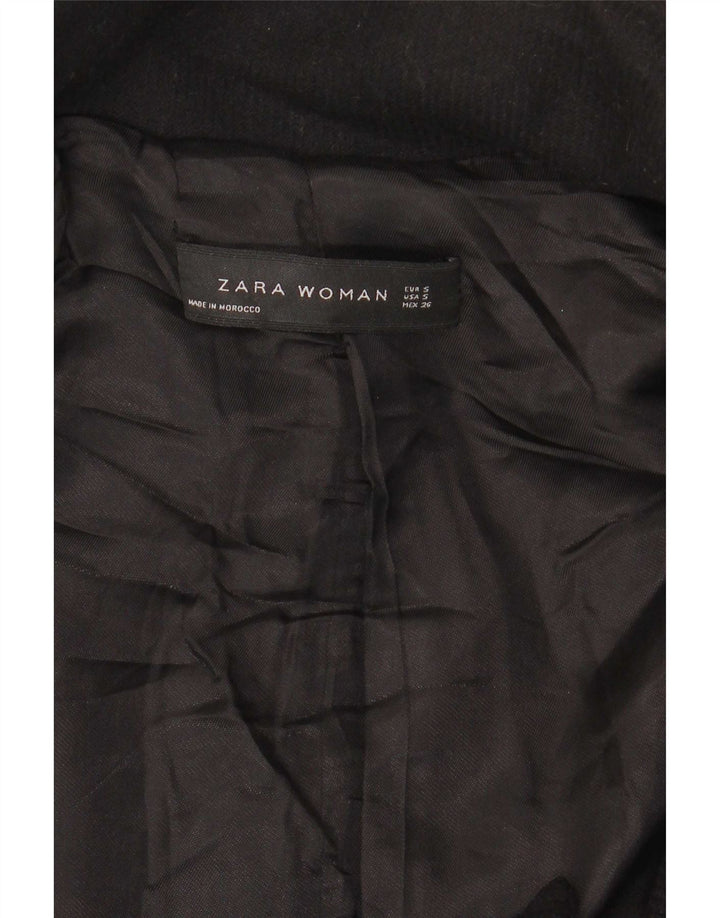 Zara Manteau Femme UK 10 Petit Noir
