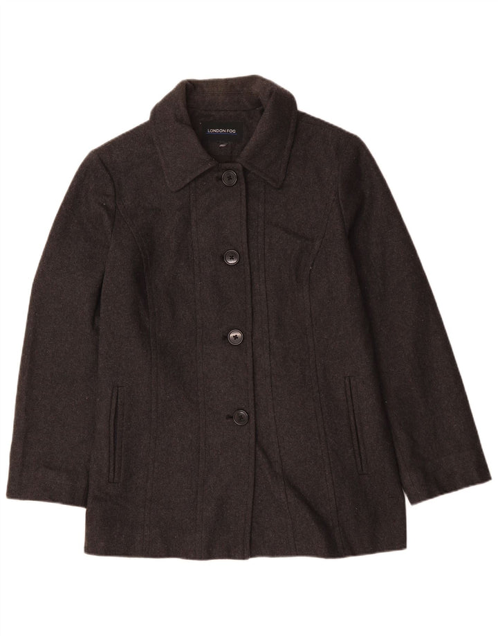 London Fog Pardessus Femme UK 18 XL Laine Grise