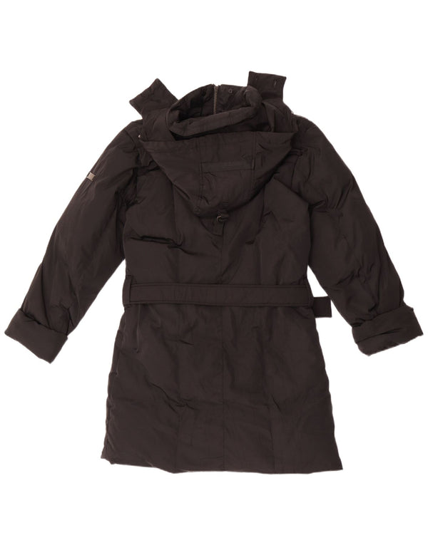 Canadiens Manteau rembourré à capuche pour femme UK 16 Large Noir Polyester