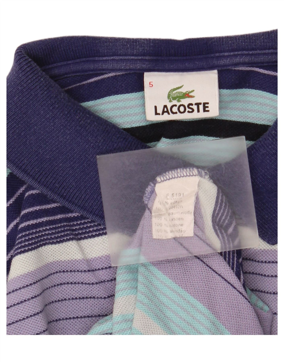 Lacoste Polo Homme Taille 5 Grand Coton Rayé Multicolore