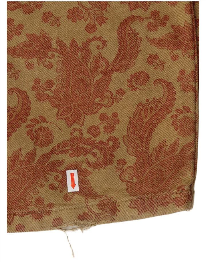 Zara Pantalon décontracté coupe ample pour femme Medium W28 L30 Marron Paisley