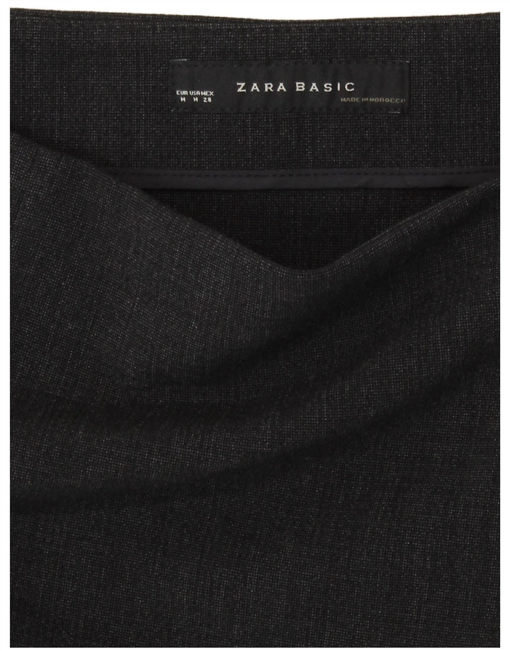 Jupe Crayon Femme Zara Medium W28 Gris Polyester
