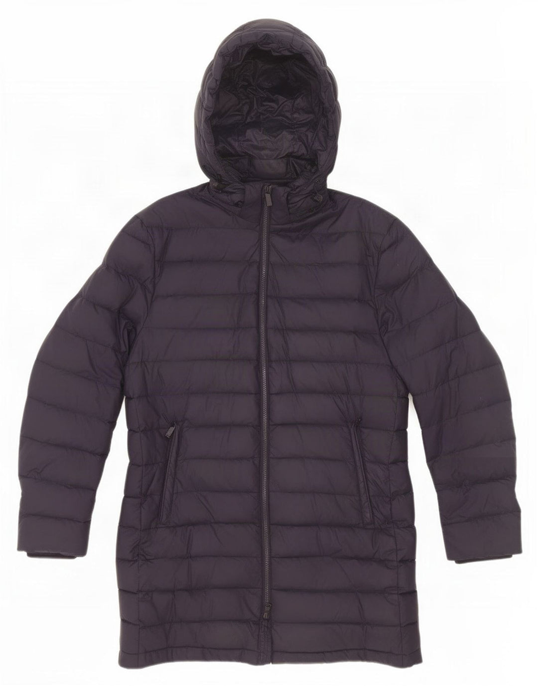 Massimo Dutti Manteau rembourré à capuche pour femme UK 14 Bleu marine moyen