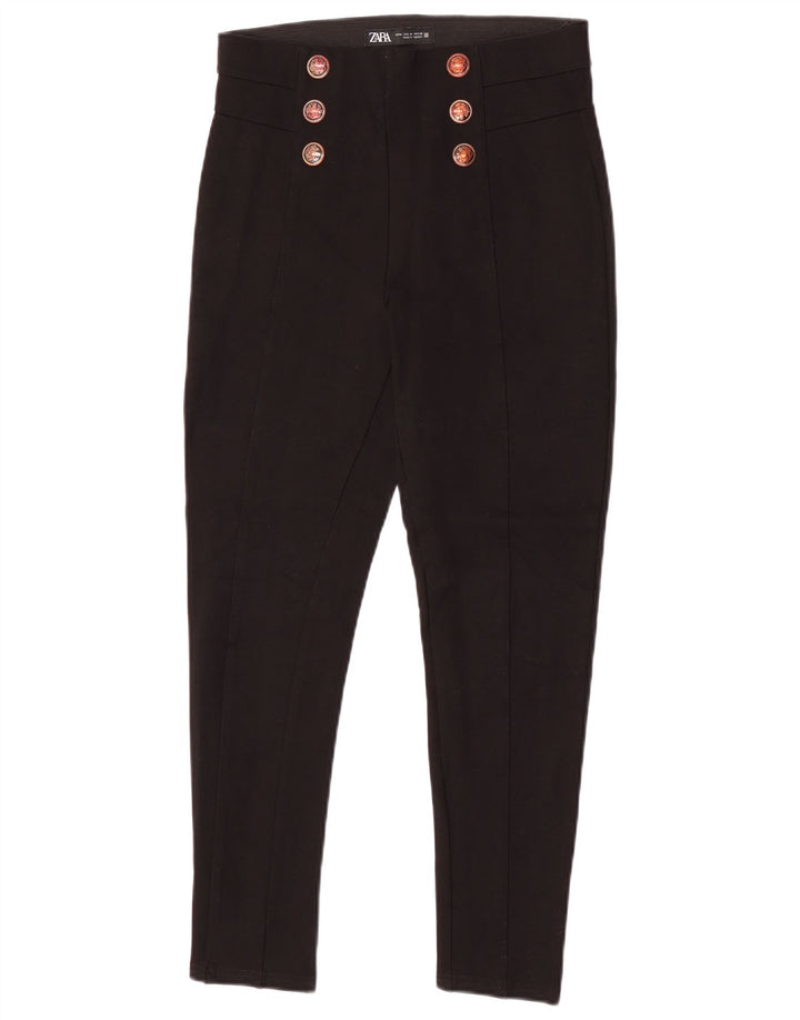 Zara Pantalon décontracté slim pour femme Medium W28 L25 Noir