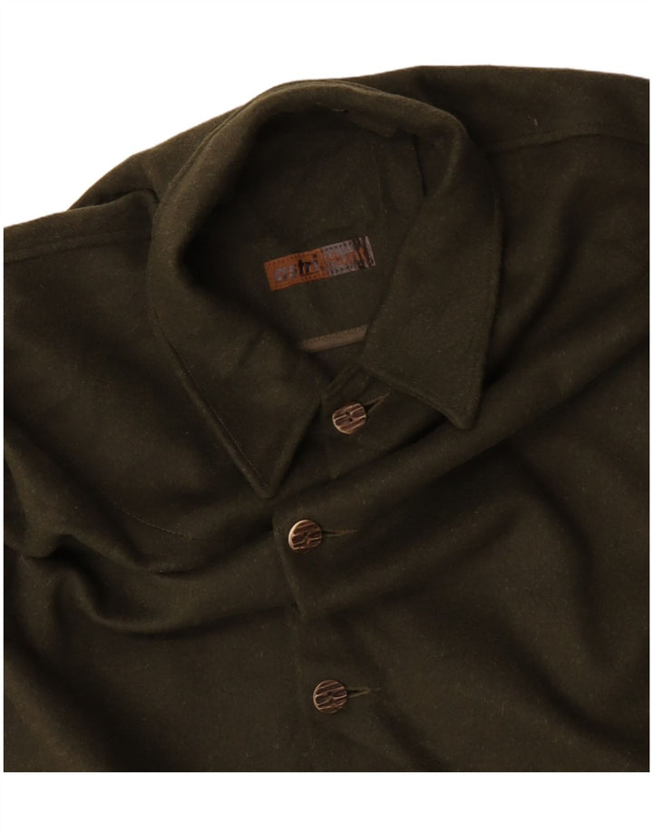 Manteau Poncho Vintage Homme Taille Unique Vert