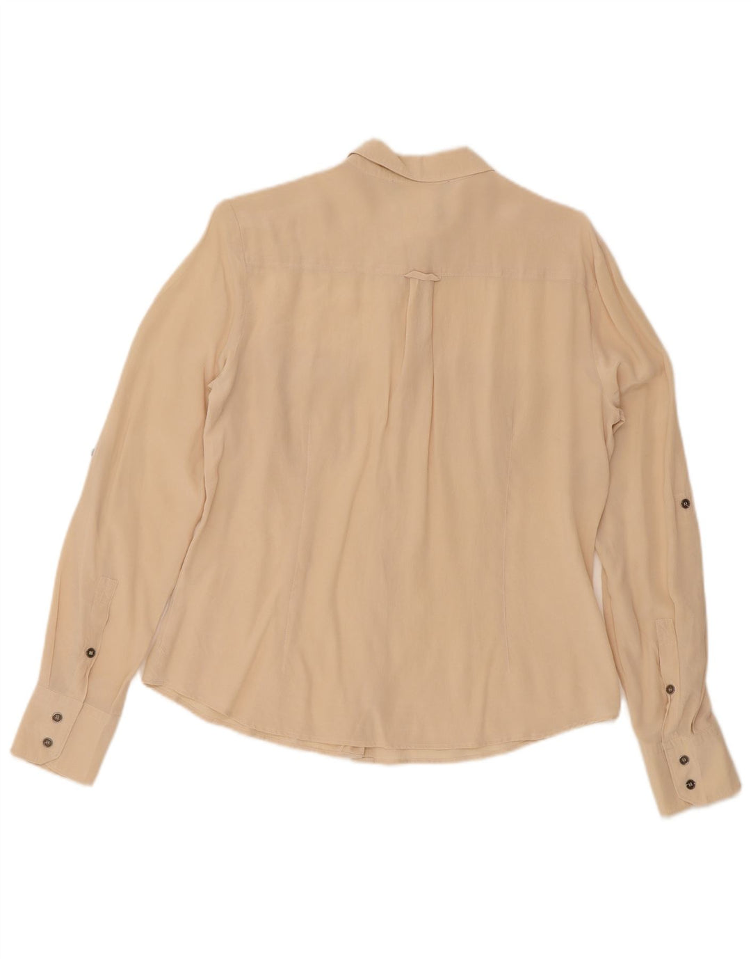 Max Mara Chemise militaire à manches longues pour femme Grande soie beige