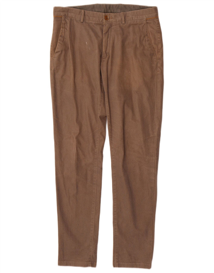 MASSIMO DUTTI Pantalon Chino Slim Fit Homme EU 40 Medium W31 L30 Marron