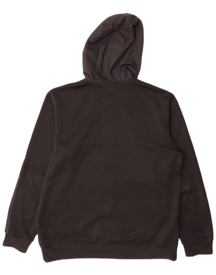 Adidas Pull à capuche zippé pour homme Grand polyester noir